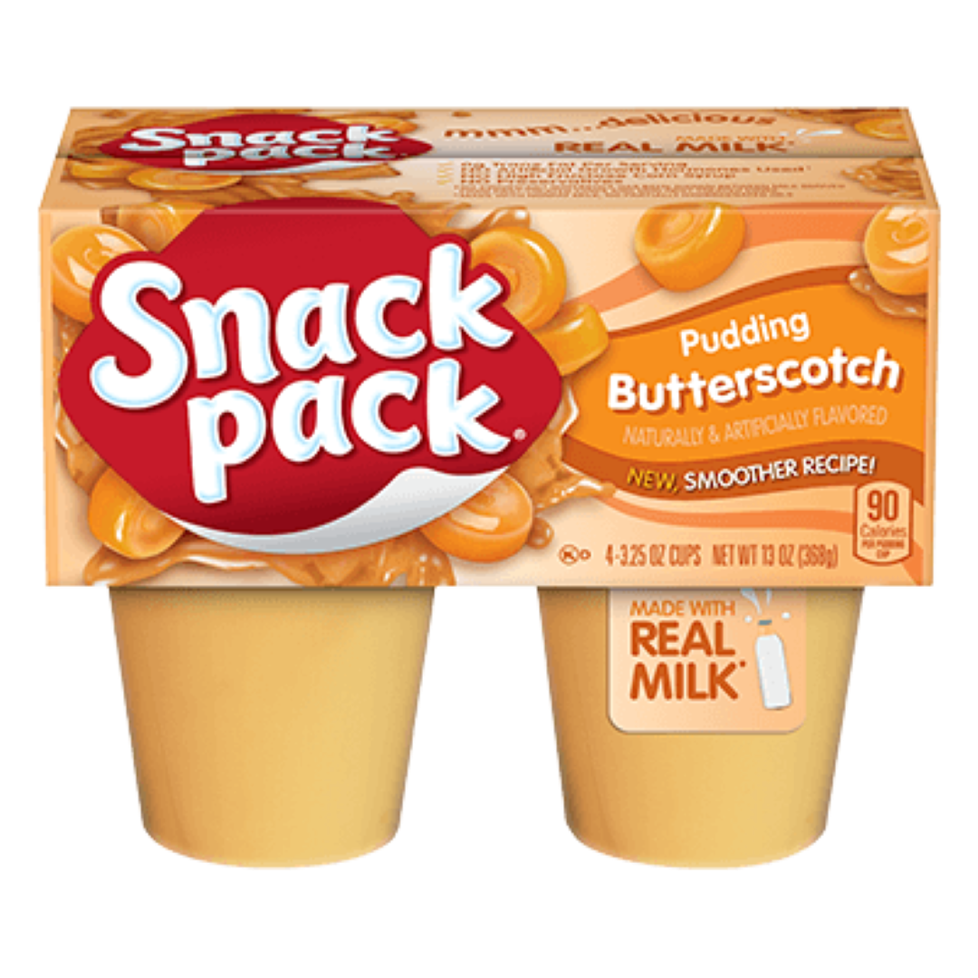 SNACK PACK PUDDING BUTTERSCOTCH 368G